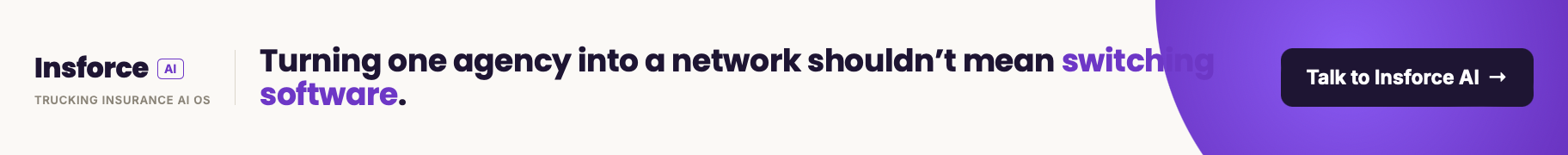 Insforce AI - Turning one agency into a network shouldn’t mean switching software. Talk to Insforce AI.